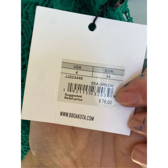 Jack by BB Dakota Anthropologie NWT Sea Green Pretty Lace Romper Size 4, MP $78 - Picture 6 of 12
